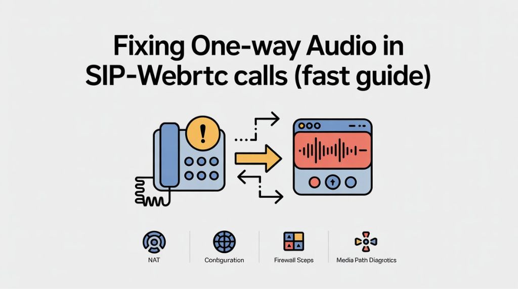 Fixing One-Way Audio in SIP–WebRTC Calls (Fast Guide)